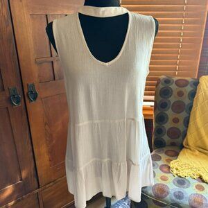 Mossimo Sleeveless Tiered Ruffle Blouse Size Small